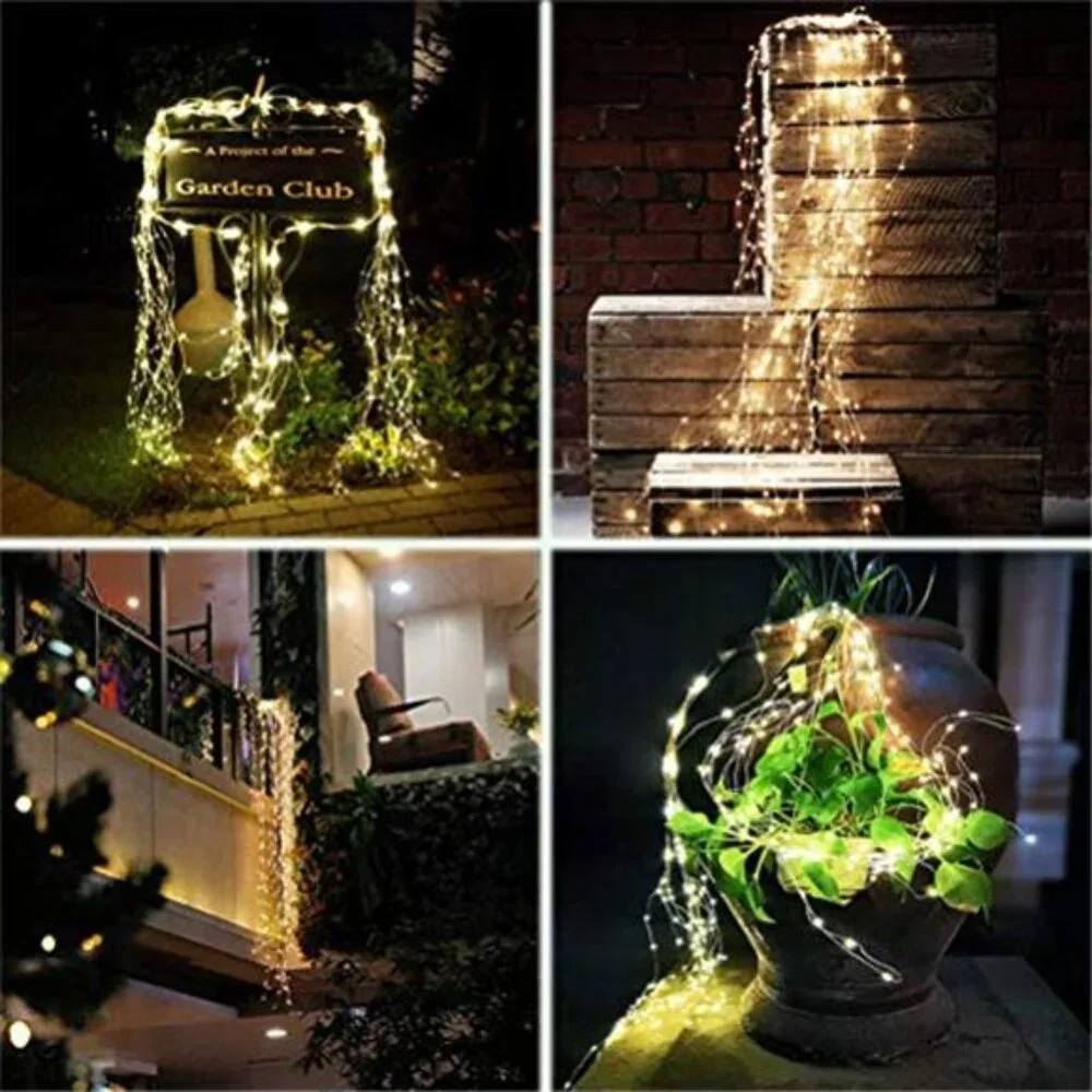 220 LED Firefly Fairy Lights Battery Operated Remote Waterproof